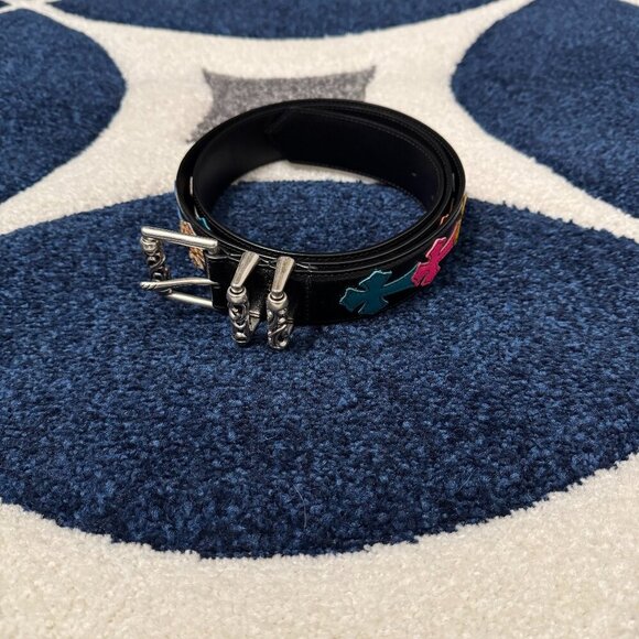 Chrome Hearts Other - Chrome Hearts Multi Color Cross Patch Roller Belt Size 36